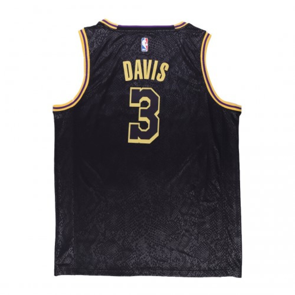 Men's Los Angeles Lakers Anthony Davis #3 Black Swingman Jersey - City Edition-Pro Kit Vault | Brand New 26/27 Sports Jerseys